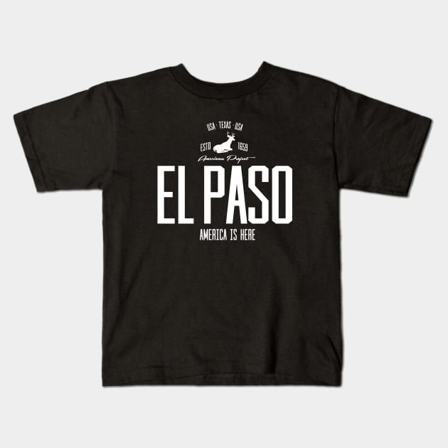 USA, America, El Paso, Texas Kids T-Shirt by NEFT PROJECT